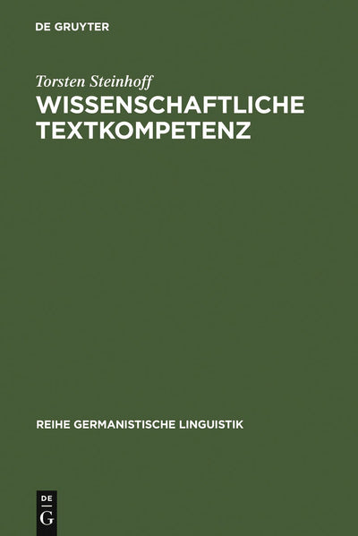 Cover image for Wissenschaftliche Textkompetenz, isbn: 9783484312807