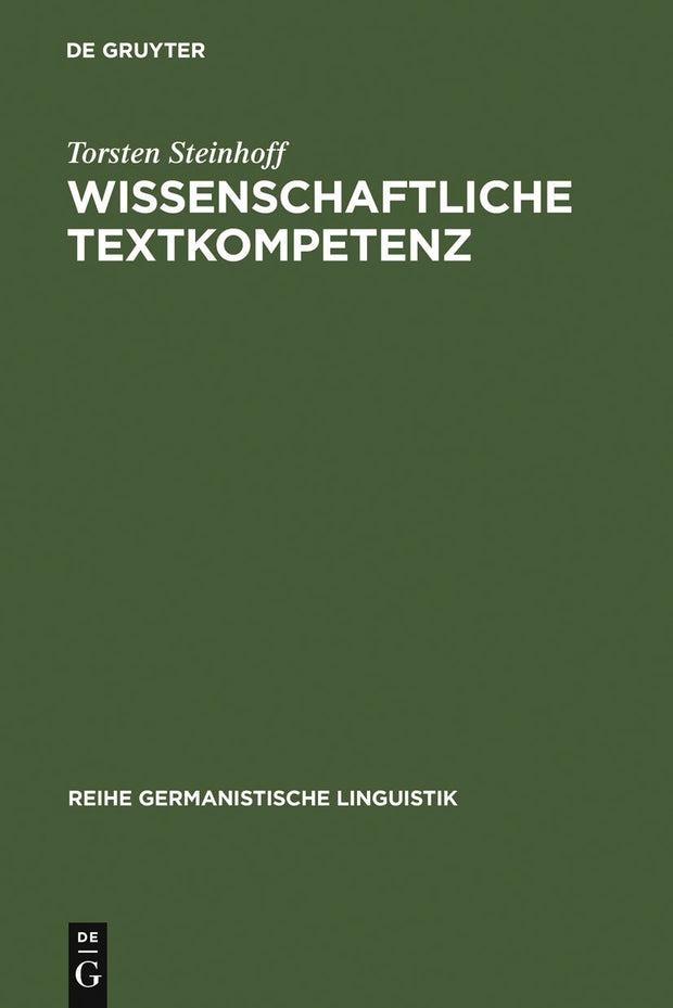 Cover image for Wissenschaftliche Textkompetenz, isbn: 9783484312807