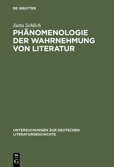 Phänomenologie der Wahrnehmung von Literatur