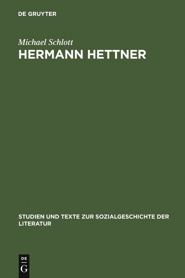 Cover image for Hermann Hettner, isbn: 9783484350397