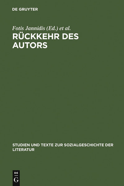 Cover image for Rückkehr des Autors, isbn: 9783484350717