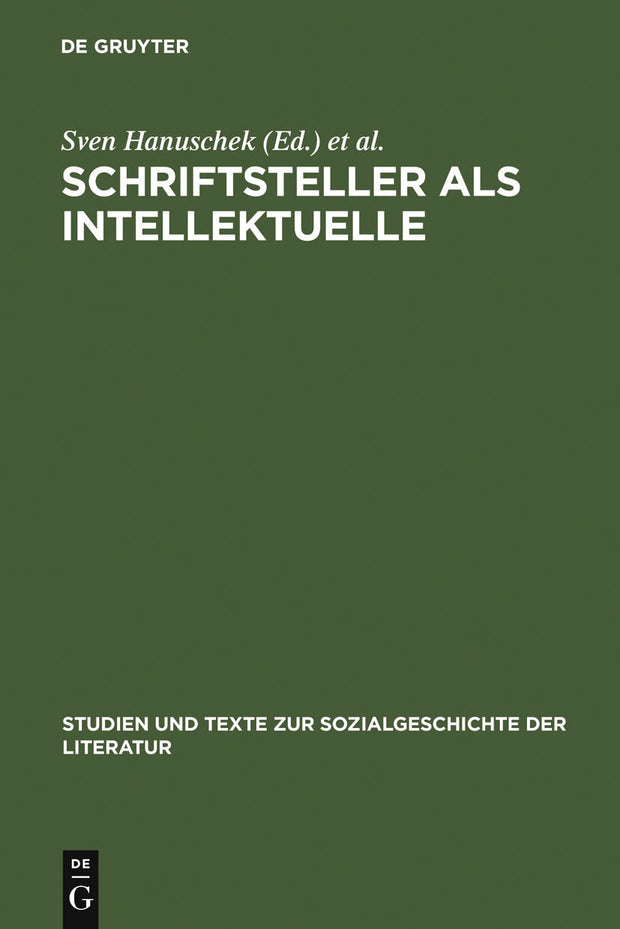 Cover image for Schriftsteller als Intellektuelle, isbn: 9783484350731