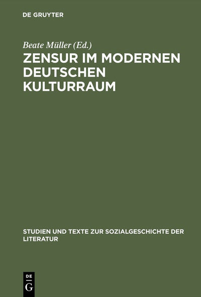 Cover image for Zensur im modernen deutschen Kulturraum, isbn: 9783484350946