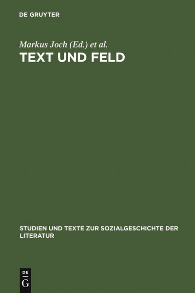 Cover image for Text und Feld, isbn: 9783484351080