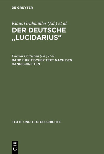 Cover image for Kritischer Text nach den Handschriften, isbn: 9783484360358