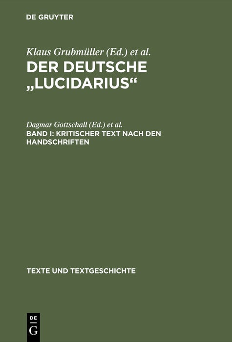 Cover image for Kritischer Text nach den Handschriften, isbn: 9783484360358