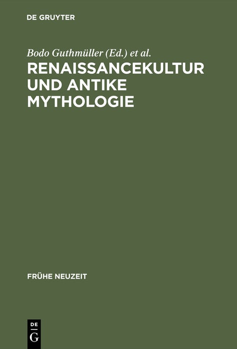 Cover image for Renaissancekultur und antike Mythologie, isbn: 9783484365506