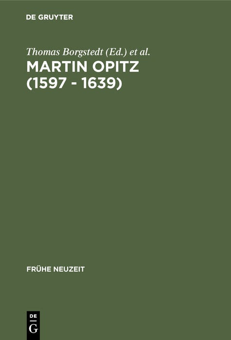 Cover image for Martin Opitz (1597 - 1639), isbn: 9783484365636