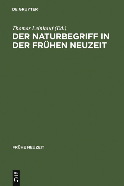 Cover image for Der Naturbegriff in der Frühen Neuzeit, isbn: 9783484366107