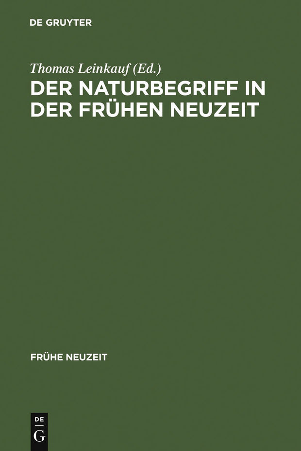 Cover image for Der Naturbegriff in der Frühen Neuzeit, isbn: 9783484366107