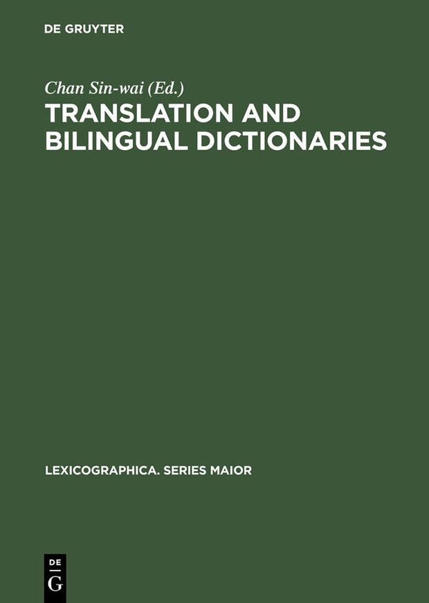 Cover image for Translation and Bilingual Dictionaries, isbn: 9783484391192