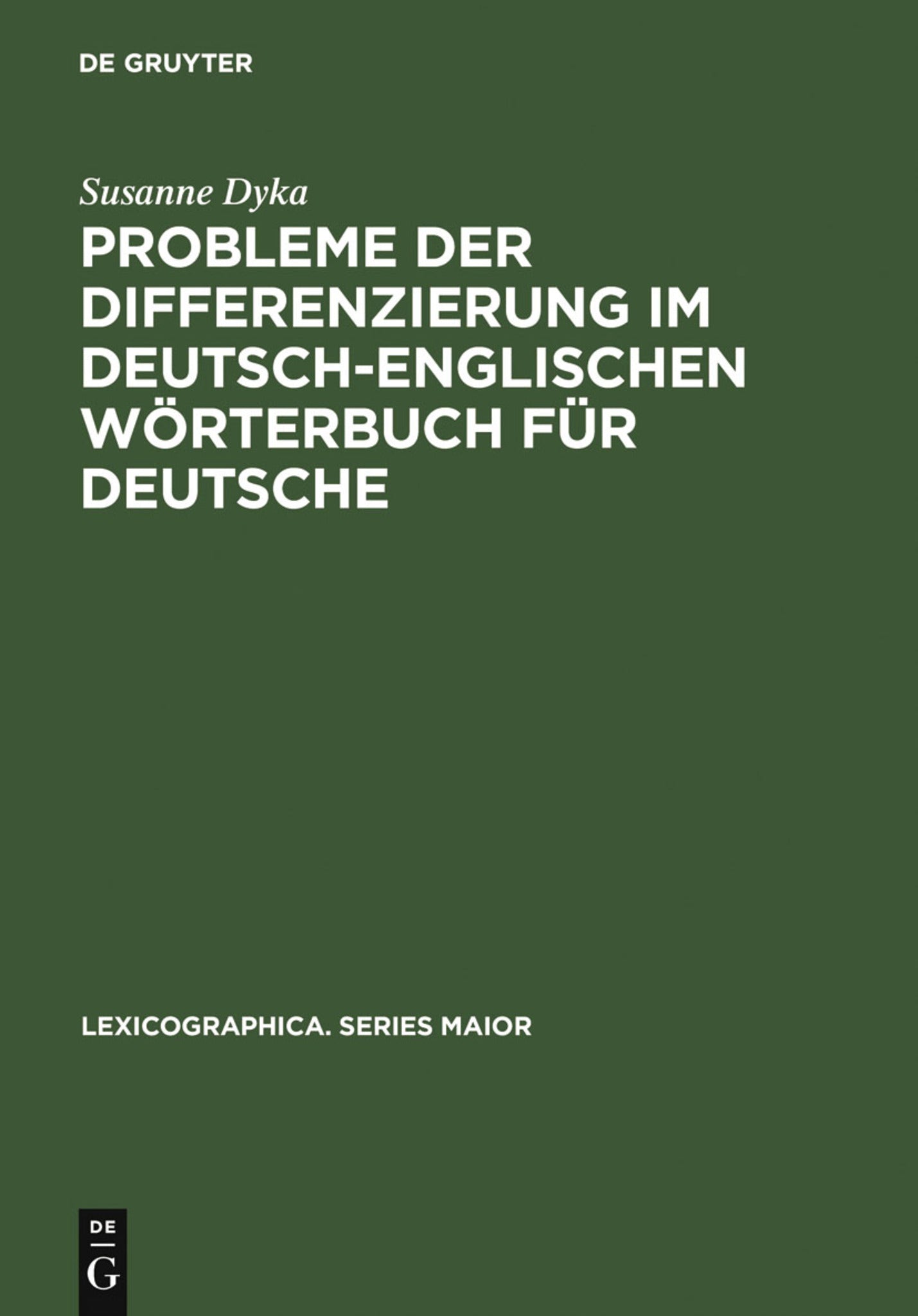 Cover image for Probleme der Differenzierung im deutsch-englischen Wörterbuch für Deutsche ISBN 9783484391277