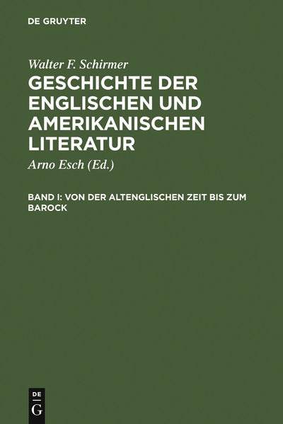Cover image for Von der altenglischen Zeit bis zum Barock, isbn: 9783484400986
