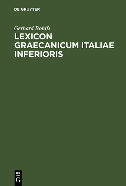 Lexicon Graecanicum Italiae Inferioris
