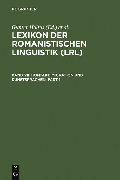 Cover image for Kontakt, Migration und Kunstsprachen, isbn: 9783484502376