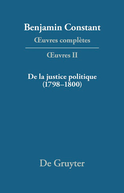 De la Justice politique (1798–1800), d'aprés l'«Enquiry Concerning Political Justice» de William Godwin