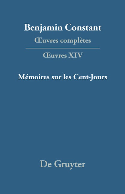 Mémoires sur les Cent-Jours