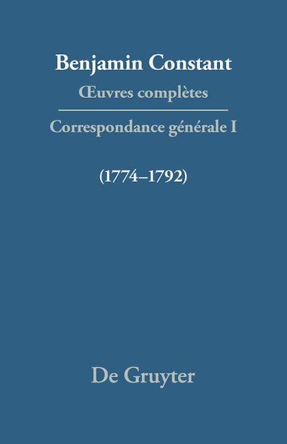 Correspondance 1774–1792