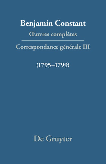 Correspondance 1795–1799