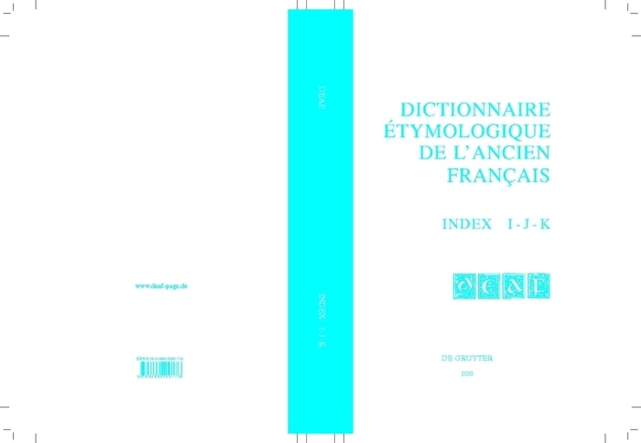 Book cover image for Index I-J-K ISBN: 9783484506176