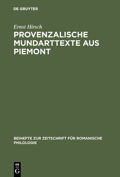 Provenzalische Mundarttexte aus Piemont
