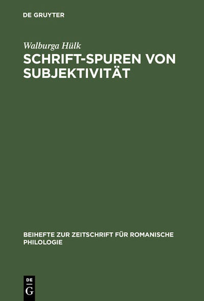 Schrift-Spuren von Subjektivität