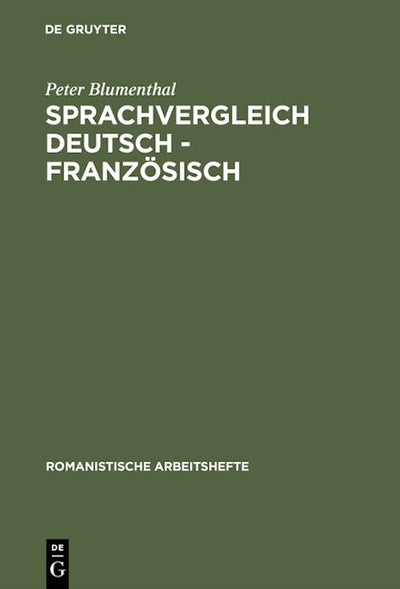 Sprachvergleich Deutsch - Französisch