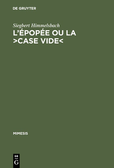 L'épopée ou la >case vide<