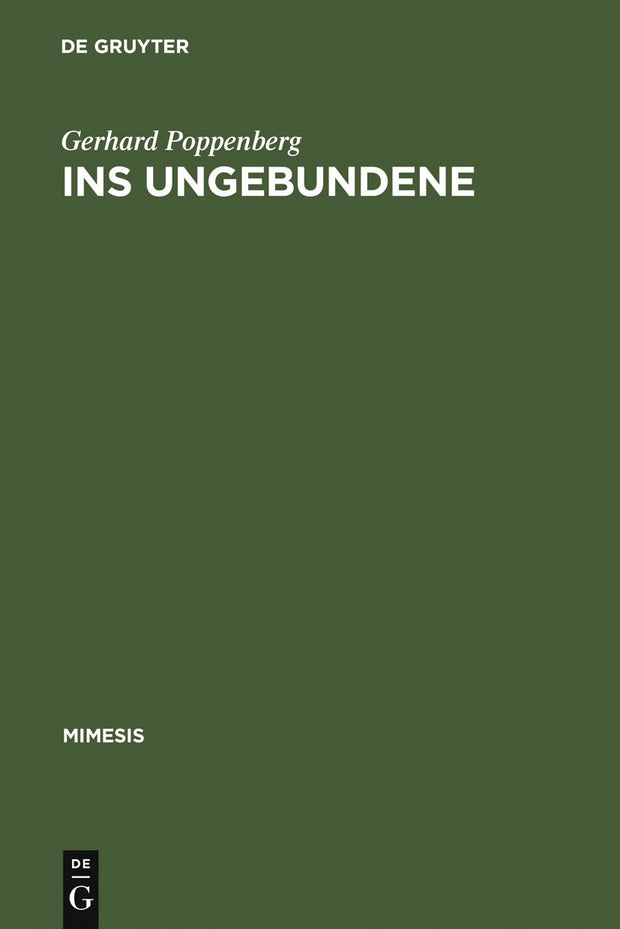 Cover image for Ins Ungebundene, isbn: 9783484550209