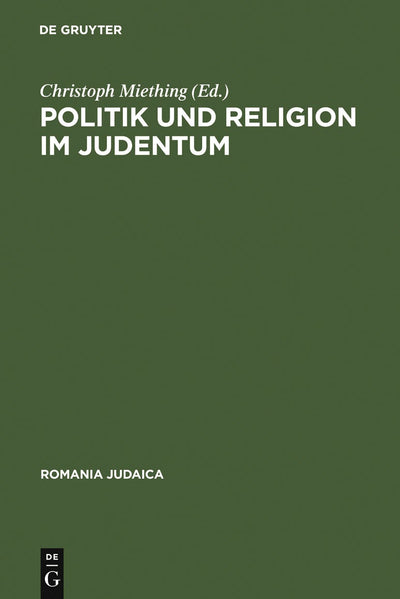 Cover image for Politik und Religion im Judentum, isbn: 9783484570047