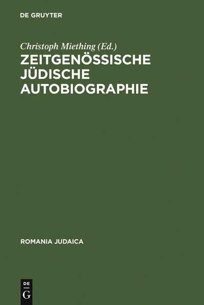 Cover image for Zeitgenössische jüdische Autobiographie, isbn: 9783484570078