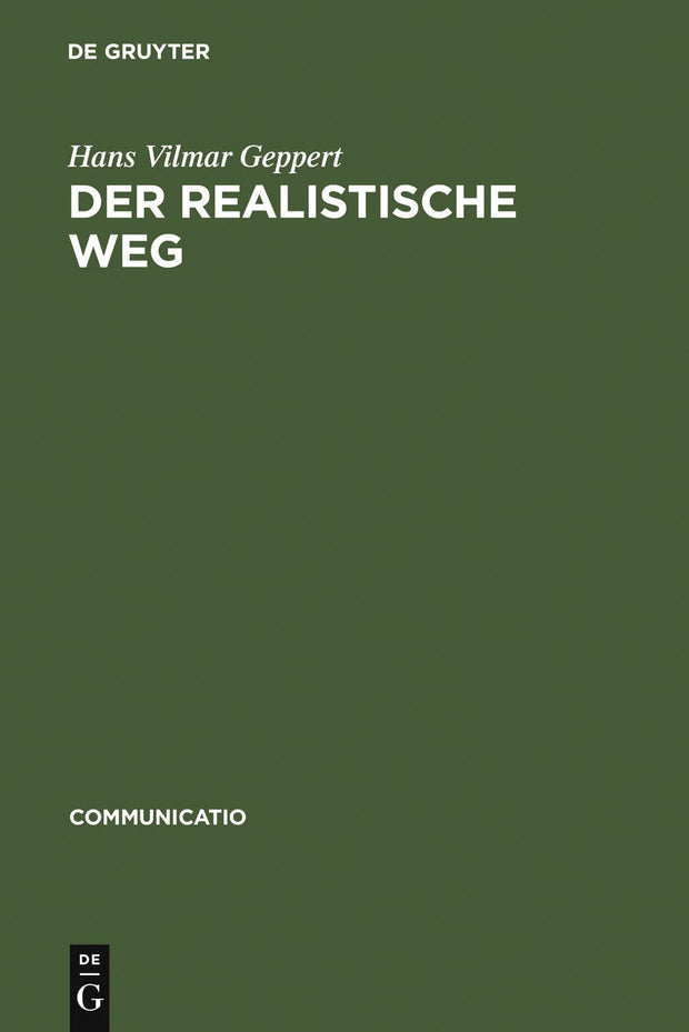 Cover image for Der realistische Weg, isbn: 9783484630055