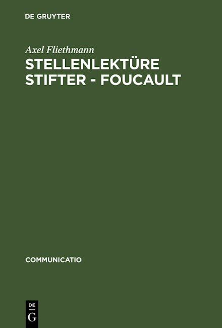 Stellenlektüre Stifter - Foucault