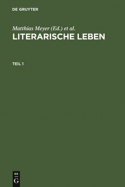 Cover image for Literarische Leben, isbn: 9783484640214
