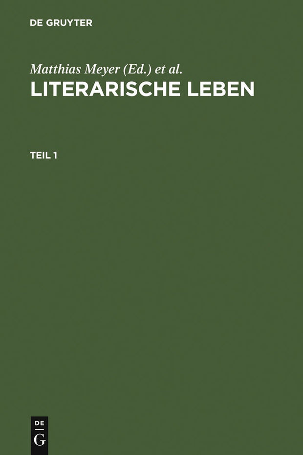 Cover image for Literarische Leben, isbn: 9783484640214