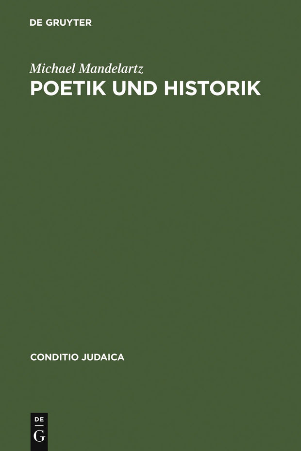 Cover image for Poetik und Historik, isbn: 9783484651029