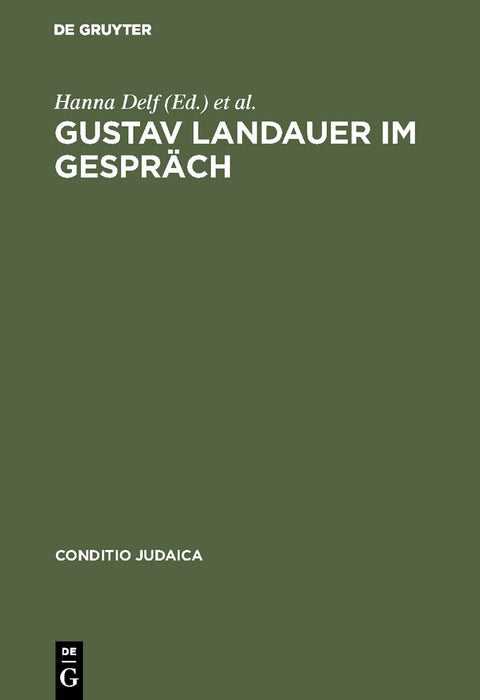 Cover image for Gustav Landauer im Gespräch, isbn: 9783484651180