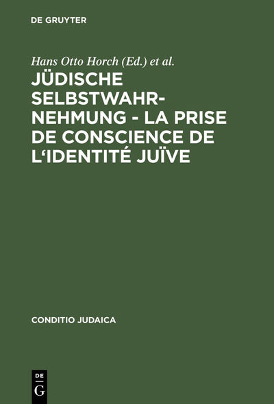 Cover image for Jüdische Selbstwahrnehmung - La prise de conscience de l'identité juïve, isbn: 9783484651197