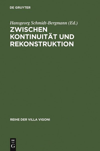 Cover image for Zwischen Kontinuität und Rekonstruktion, isbn: 9783484670129