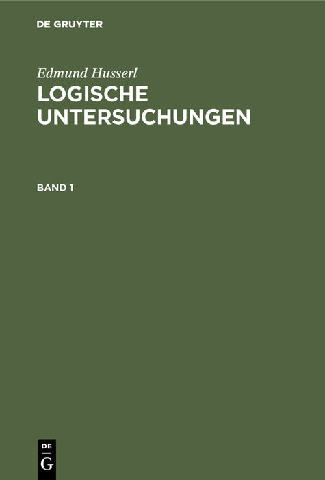 Cover image for Logische Untersuchungen, isbn: 9783484701182