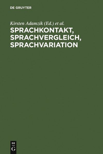 Cover image for Sprachkontakt, Sprachvergleich, Sprachvariation, isbn: 9783484730557