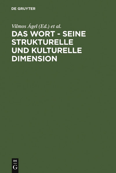 Cover image for Das Wort - Seine strukturelle und kulturelle Dimension, isbn: 9783484730588
