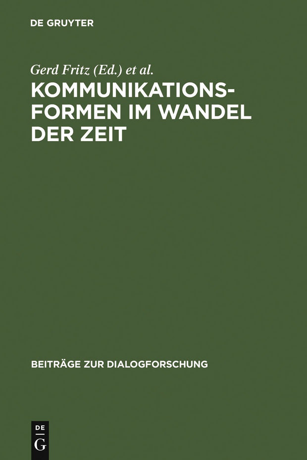 Cover image for Kommunikationsformen im Wandel der Zeit, isbn: 9783484750210