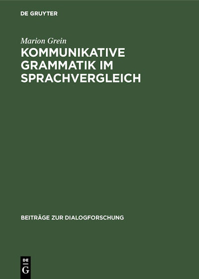 Kommunikative Grammatik im Sprachvergleich