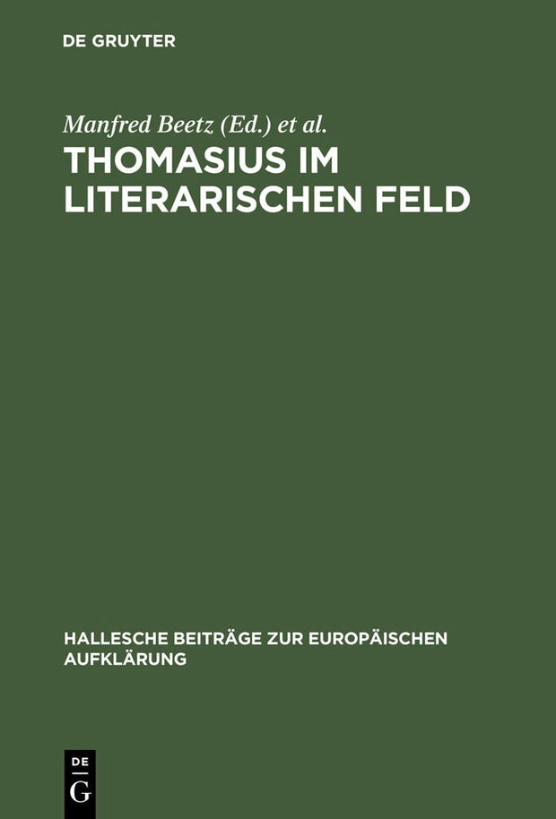 Cover image for Thomasius im literarischen Feld, isbn: 9783484810204