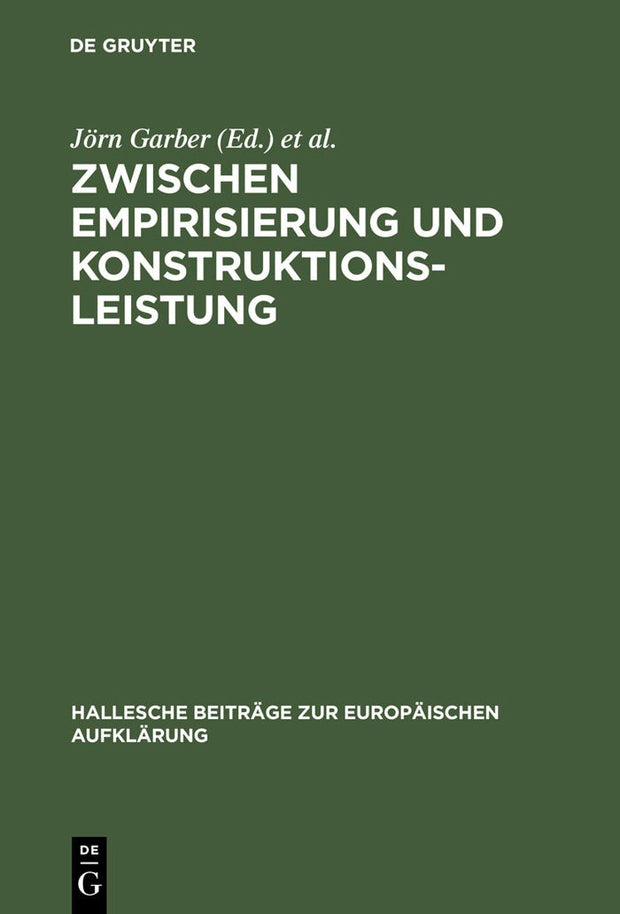Cover image for Zwischen Empirisierung und Konstruktionsleistung, isbn: 9783484810242