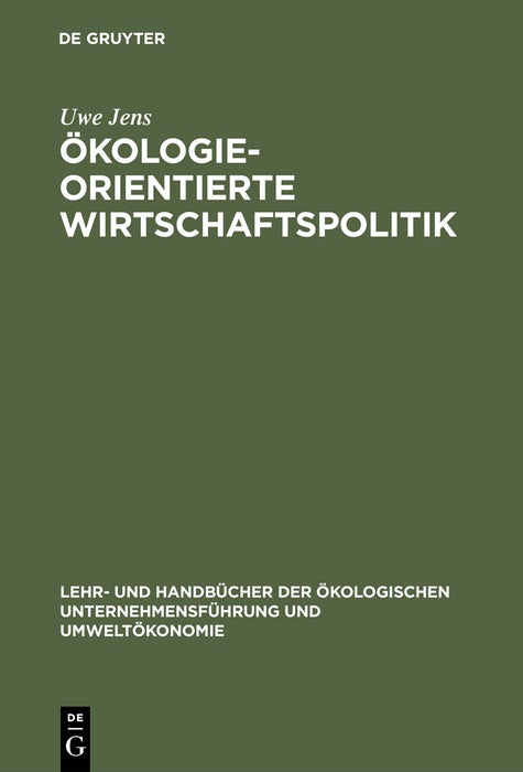 Cover image for Ökologieorientierte Wirtschaftspolitik, isbn: 9783486222586
