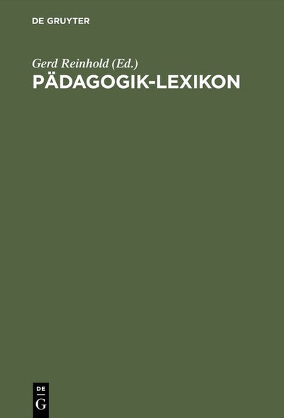 Cover image for Pädagogik-Lexikon, isbn: 9783486227000