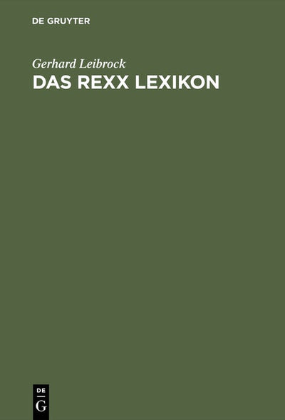 Cover image for Das REXX Lexikon, isbn: 9783486236729