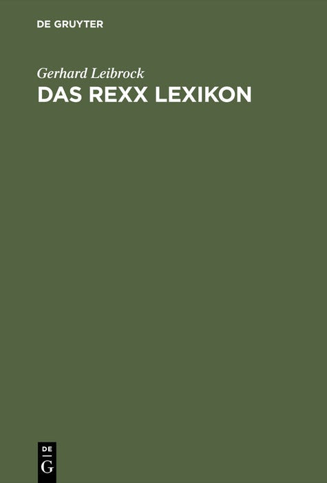 Cover image for Das REXX Lexikon, isbn: 9783486236729